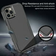 thumbnail image 5 of NIFFPD iPhone 13 Pro Case, Heavy Duty Hard Shockproof Full Coverage Protective Cover iphone 13 Pro Phone Case for Women Gentleman Cute Black+Black, 5 of 6