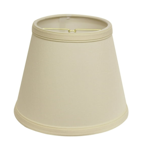 Cloth & Wire 8"W Fabric Slant Empire Hardback Lampshade in Off-White