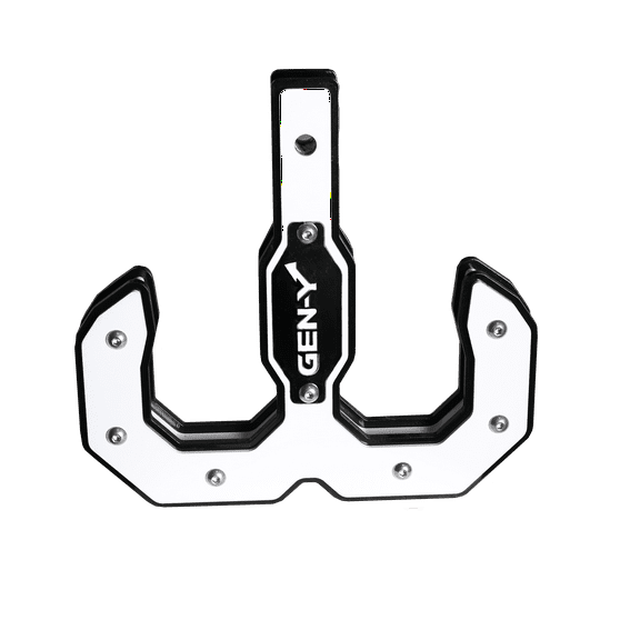 GEN-Y GH-0069-W Hulk 2.0 Double Tow Hook and Hitch Step for 2" Receiver, White - 16,000 LB Towing Capacity