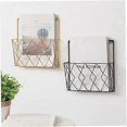 thumbnail image 5 of Wall Mounted Magazine Rack, Magazine Storage Shelf, Black Metal Baskets, Decorative Shelf for Office, Living Room, Bedroom, 5 of 5