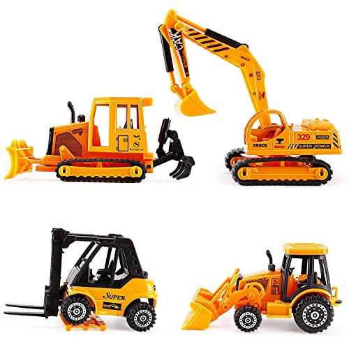 Engineering Vehicle Truck Diecast Model Toy Construction Bulldozer Tractor Cars 