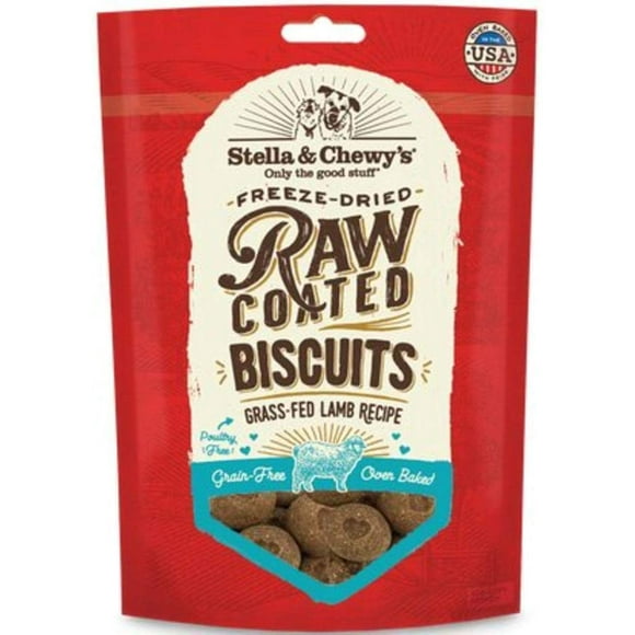 Stella and Chewy’s Raw Coated Dog Treat Biscuits - Grass Fed Lamb Recipe
