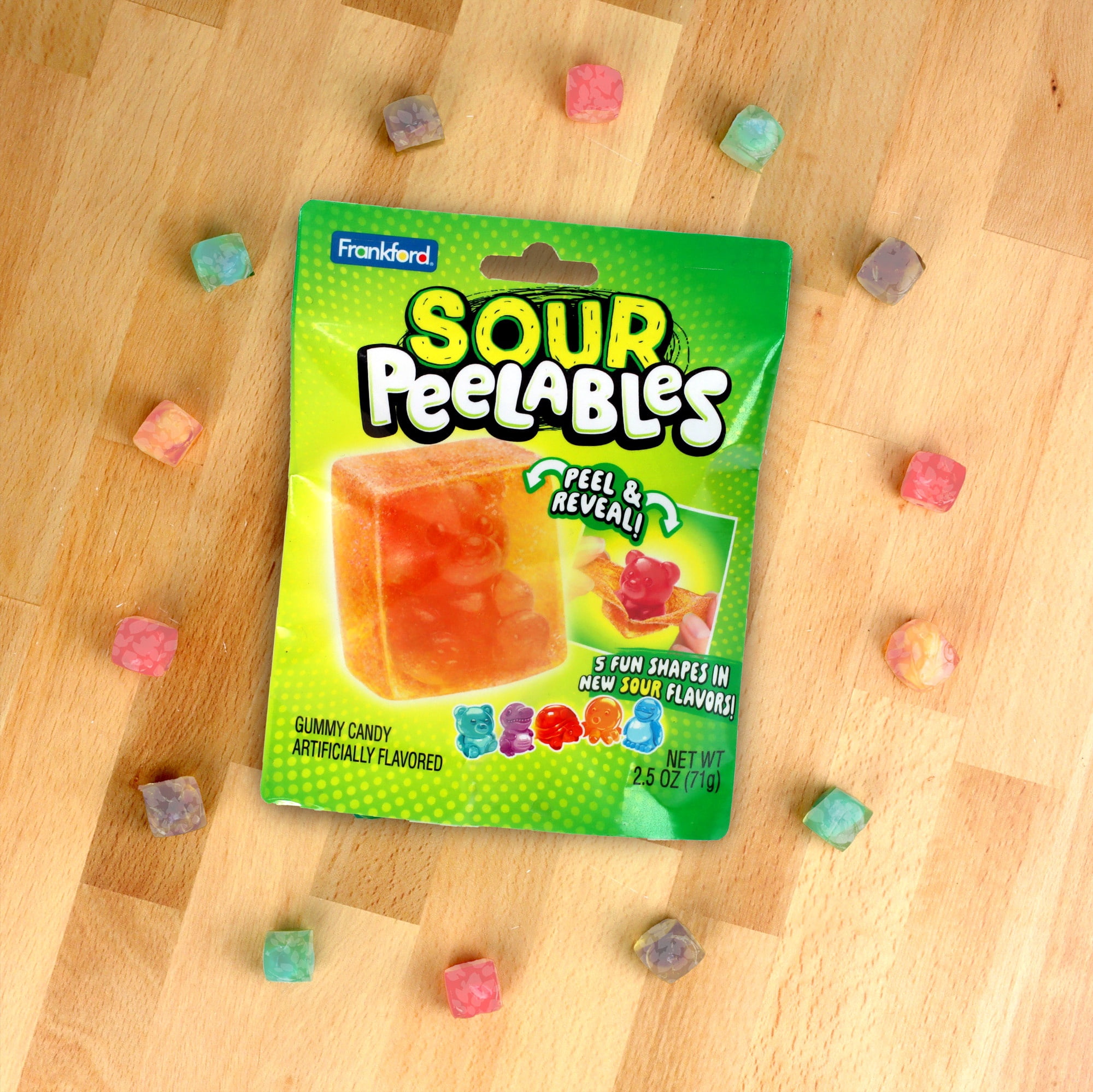 Frankford Sour Peelables Peel and Reveal Gummy Candy Peg Bag