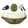 thumbnail image 3 of Hamaca para acampar con hamaca de red Columpio Hamaca plegable Bolsa de transporte Ligera Verde Cola Manta al aire libre, 3 of 8