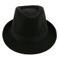 thumbnail image 2 of Vintage Men Wool Felt Hat Winter Fedora Trilby Panama Hat Gangster Black, 2 of 6