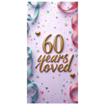 thumbnail image 4 of LUUFILx 60th Anniversary Party Backdrop Celebration Banner Decor Photography Props for Milestone Event Background Birthday Decorations Loved Year 60, 4 of 9