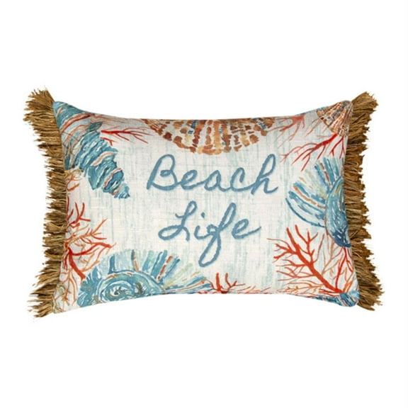Manual SWBELF Beach Life Word Pillow, 12.5 -inch Length
