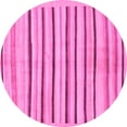 thumbnail image 1 of Ahgly Company Indoor Round Solid Pink Modern Area Rugs, 4' Round, 1 of 4