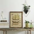 thumbnail image 5 of Antique Ship Plan II -Framed Print w/glass-Walnut, 5 of 7