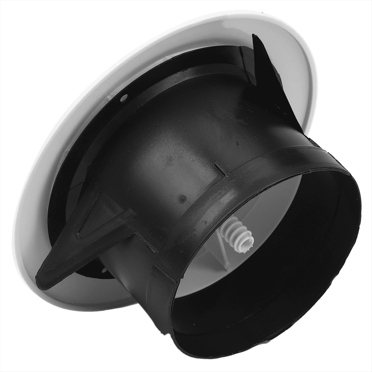 8 Pieces ABS Adjustable Round Soffit Exhaust Vent White Inline Duct Fan Outlet Vent 4 Inch