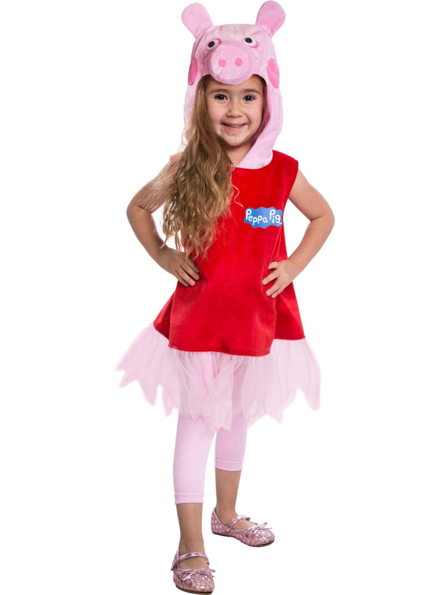 Living Fiction Peppa Pig Deluxe Girl s Halloween Fancy Dress Costume for Child Toddler 3T 4T Walmart
