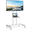 White, variant on RTVR Rolling Mobile TV Stand on Wheels for 32-83 inch Flat Screens, Portable Tall TV Stand with Adjustable Metal Shelf Black