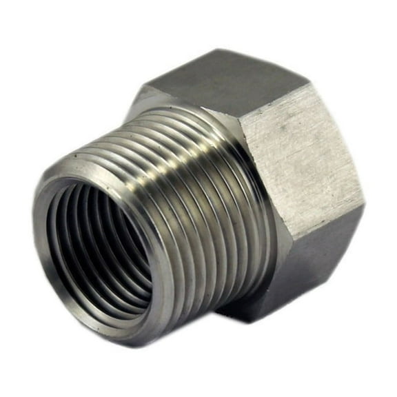 Female Garden Hose x 3/4" Male NPT x 1/2" Female NPT (Tapped) Adapter