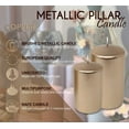 thumbnail image 3 of Hyoola Metallic Pillar Candles - 6 Pack - Copper Pillar Candles - European Made Decorative Pillar Candles - 2.75 Inch x 5 Inch, 3 of 8