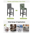 thumbnail image 3 of Sage Green Marble Bar Stool Covers Set of 4, Modern Abstract Art Ink Painting Stretch Washable Bar Chair Covers with Backs, Removable Pub Counter Height Chair Cover for Kitchen Dining Room Cafe, 3 of 7