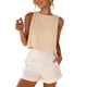 thumbnail image 2 of Craaazy Women's Relaxed Fit Round Neck Tank Top, Solid Color Sleeveless Cotton Top, Loose Comfy Reversible Casual Vest for Daily Wear Gifts, 2 of 7