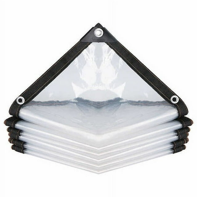 Tarpaulin Waterproof Clear Transparent Tarps, All Weather Protection for Animal Shelters, 1PCS