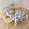 thumbnail image 2 of White and Pink Of Leopard Print Rectangle Tablecloth 60"x120",Waterproof Polyester Rectangle Table Cloth, Wipeable Spillproof Polyester Tablecloth for Dining, Camping, Indoor and Outdoor, 2 of 6