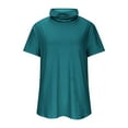 thumbnail image 5 of Heisall Womens Sun Protection Shirts Short Sleeve Hooded Solid Color Casual Daily Wear, 5 of 7