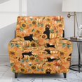 thumbnail image 2 of Kuiaobaty Cat Pumpkin Sunflower Recliner Couch Cover Breathable Reclining Sofa Slipcover Washable Recliner Chair Cover with Elastic Bottom Stretch Reclining Slipcover for Living Room, 2 of 8