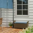 thumbnail image 4 of Yardi Yarda 29 Gal Storage Box with Cushion, Outdoor Patio Wicker Storage Bench, 2-In-1 Rattan Patio Furniture, Dark Blue, 4 of 11