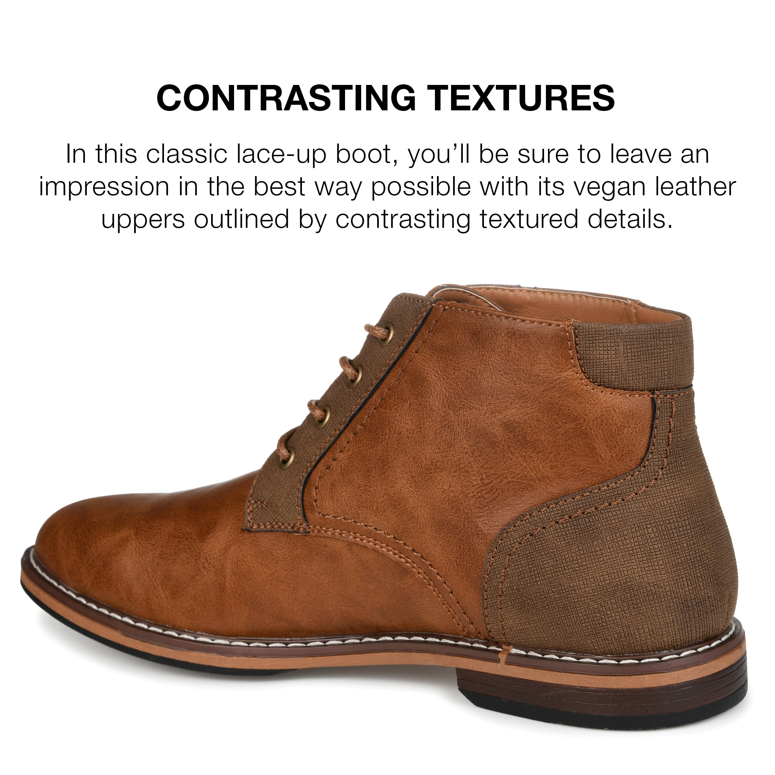 Vance Co. Mens Franco Tru Comfort Foam Lace-up Round Toe Chukka Boot