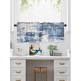 thumbnail image 5 of Valances for Windows Abstract Stitching Rod Pocket Cafe Window Treatments Valance Curtains for Kitchen Bathroom Laundry Basement Windows 60"x14", 5 of 9