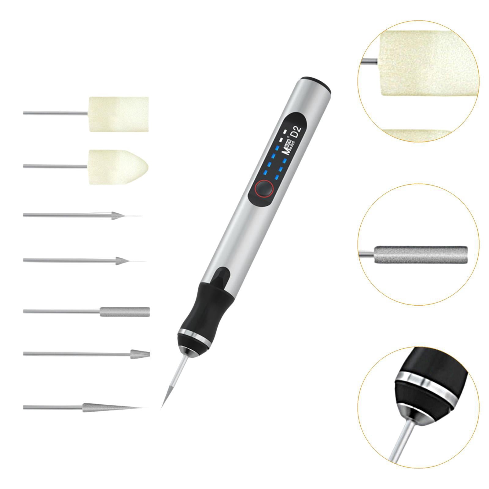 FVDPWYE Engraving Pen Grinding Pen Professional USB Rechargeable with 7 Bits Etching Pen