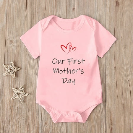 

New Year New You 2022! on Clearance Hesxuno Mother s Day T-shirt children s baby girl boy crawling clothes Baby set Baby Essentials Baby Days Saving Event