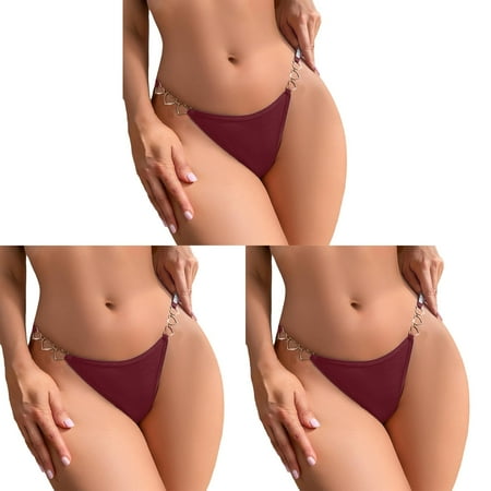 en Over 60 Thong Belt Adjustable Low Sheer Panties Lingerie Waist Crotch Triangle Underwear Lace Panties for Women Plus Size Pack Plus Size Underwear ceangrtro RD3 (3Packs) RD3 (3Packs)