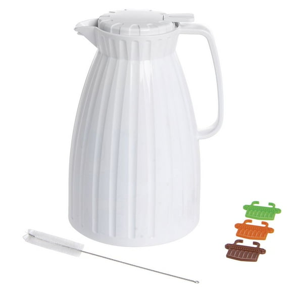 HUBERT® Insulated Beverage Server 2.0 L White Plastic