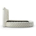 thumbnail image 5 of Better Home Products Elizabeth 107 x 101" Velvet Upholstered King Bed in Cream, 5 of 10