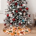 thumbnail image 5 of Sikiie Autumn Fox Pumpkin Lazy 30-48 inches {designName} Print Christmas Tree Skirt Snowman Xmas Tree Skirt with Edge Christmas Decorations for Holiday Party-36", 5 of 7