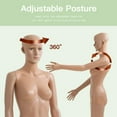 thumbnail image 4 of CL.HPAHKL Female Adjustable Detachable Life Size Mannequin with Metal Base, 69", Cream, 4 of 7