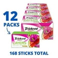thumbnail image 2 of Trident Layers Watermelon & Tropical Fruit Sugar Free Gum, 12 Packs of 14 Pieces (168 Total Pieces), 2 of 3