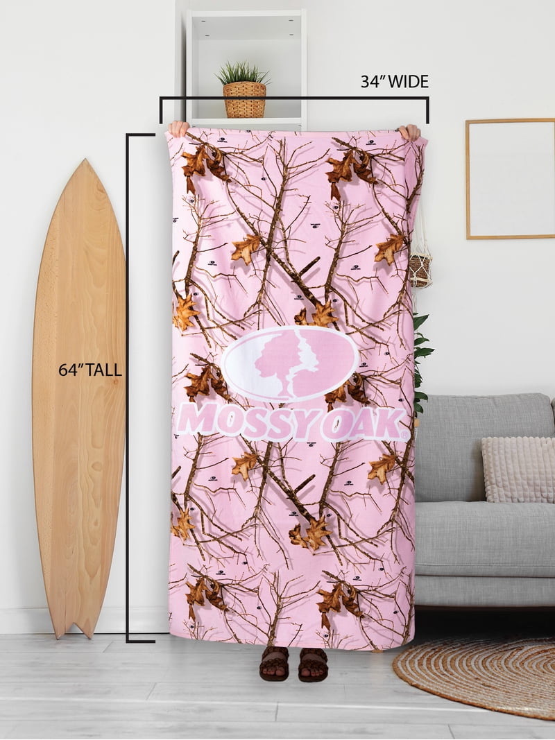 Mossy Oak Cotton Blend Pink Camo Graphic Print Quick Dry Beach
