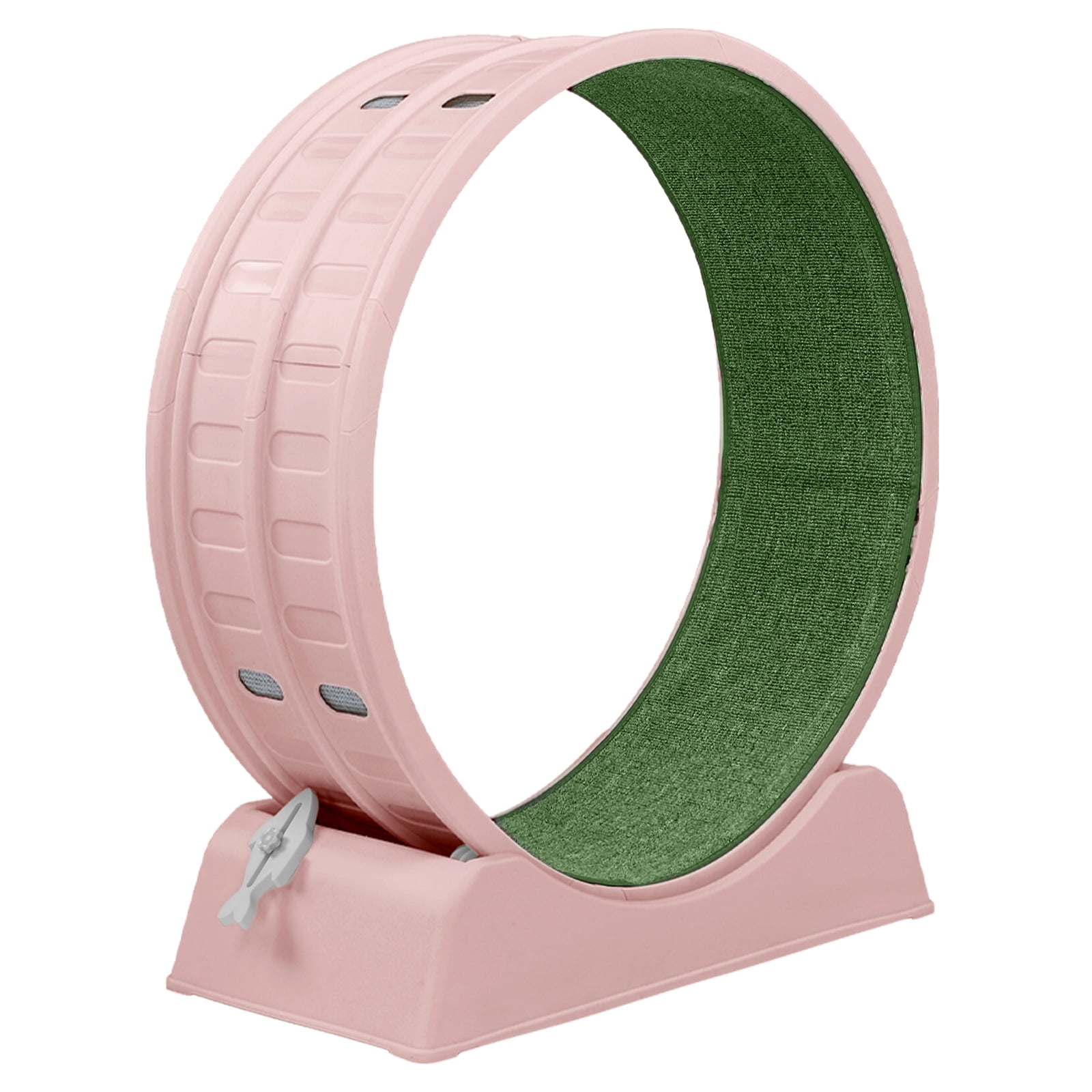 Circular Shape With Green Carpet + 1 Cat Teaser Stick, 15kg Cat Treadmill, 80*34*86cm