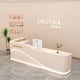 thumbnail image 2 of Lectern Reception Desks Shop Vanity Coffee Counter Cashier Study Podium Reception Desks Front Escritorio Oficina Bar Furniture My Lux Decor Round, 2 of 7