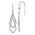 thumbnail image 1 of 925 Sterling Silver Diamond Drop Dangle Earrings, 1 of 6