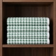 thumbnail image 6 of REGALWOVEN Pure Cotton Houndstooth Hand Towels, 28" x 13" Soft Absorbent Decorative Bathroom Towels for Home, Kitchen, Gym, Spa Green 2pk, 6 of 7