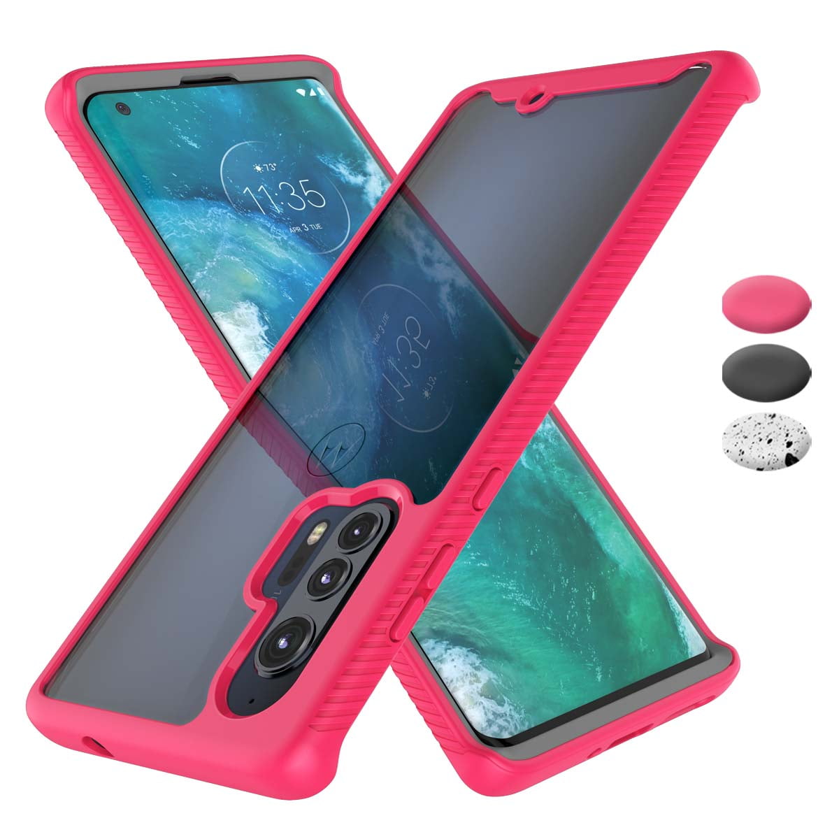 Moto Edge Plus Case, Moto Edge+ Cover, Tinysaturn Shock Absorbing