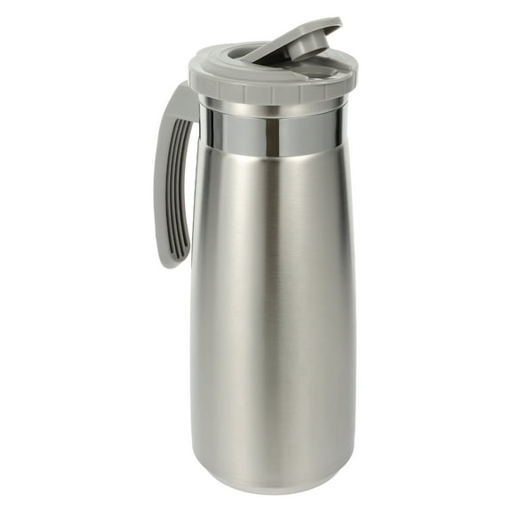 Minkissy Grey Insulated Pitcher for Hot and Cold Beverages, Leak- Container, 1 Pack