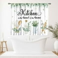 thumbnail image 3 of Farmhouse Leaves Small Kitchen Curtains,Watercolor Green Leaf Plant Window Treatment for Living Room Coffee Shop Drapes,Farmhouse Country Botanical Wooden Board Rod Pocket Curtains,55X39 Inch, 3 of 5
