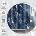 thumbnail image 5 of Navy Blue Marble Shower Curtain Luxury Quality Shower Curtains for Bathroom Rustic Home Hotel Decorations Fabric Washable Durable Waterproof Curtain for Bathroom with Hooks 36x72 Inches, 5 of 6