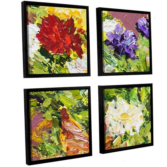 ArtWall Allan Friedlander "Giving Love 2" 4-Piece Floater-framed Canvas Square Set
