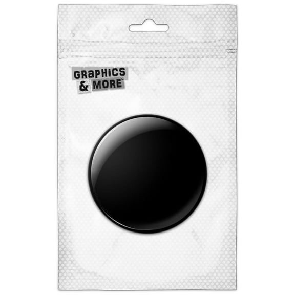 Solid Color Black Pinback Button Pin Badge