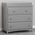 thumbnail image 3 of Delta Children Waverly 3 Drawer Dresser with Changing Top and Interlocking Drawers, Grey, 3 of 11
