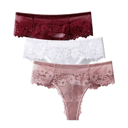 

EUHDSSDE Follure Women Sexy Lace Lingerie Temptation Low-waist Panties Thong Underwear