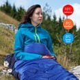 thumbnail image 4 of TOMSHOO Orange Single Envelope Sleeping Bag for Adults - 1.8KG Lightweight Polyester Hollowfibre Filling, Windproof Cover & Double Zipper Design, Convertible to Blanket/Quilt, with Compression Bag, 4 of 6