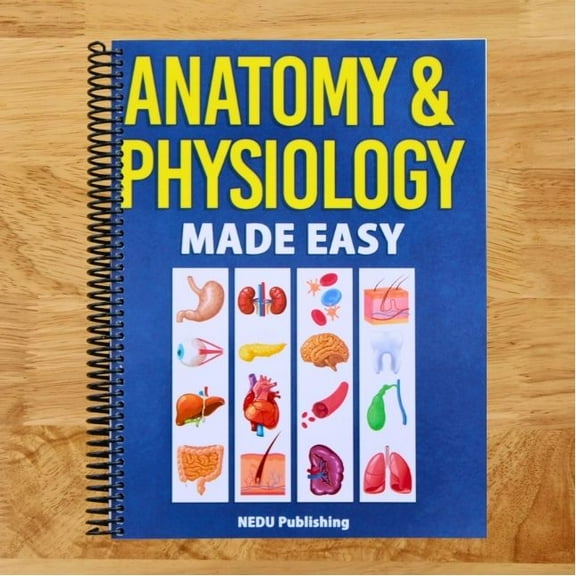 Anatomy & Physiology Made Easy: An Illustrated Study Guide for Students To Easily Learn Anatomy and Physiology (Spiral Bound)